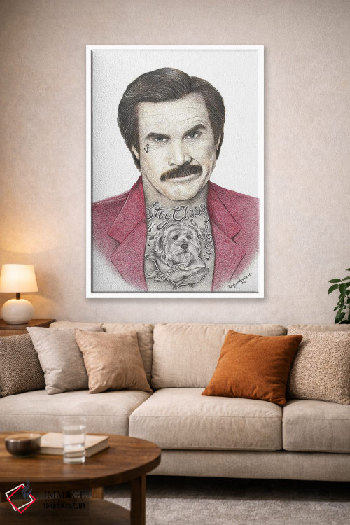 تابلو دکوراتیو گوینده اخبار اثر اینکد آیکونز - D1W