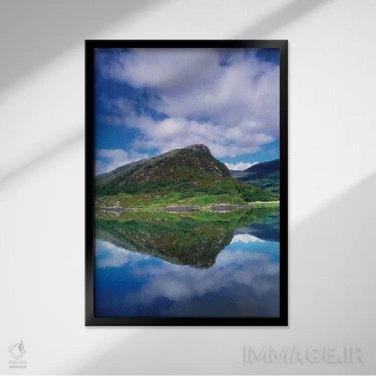 تابلو دکوراتیو آشیانه عقاب، پارک ملی کیلارنی، شهرستان کری، ایرلند؛… اثر ایریش ایمیج کالکشن - نمای قابدار مشکی