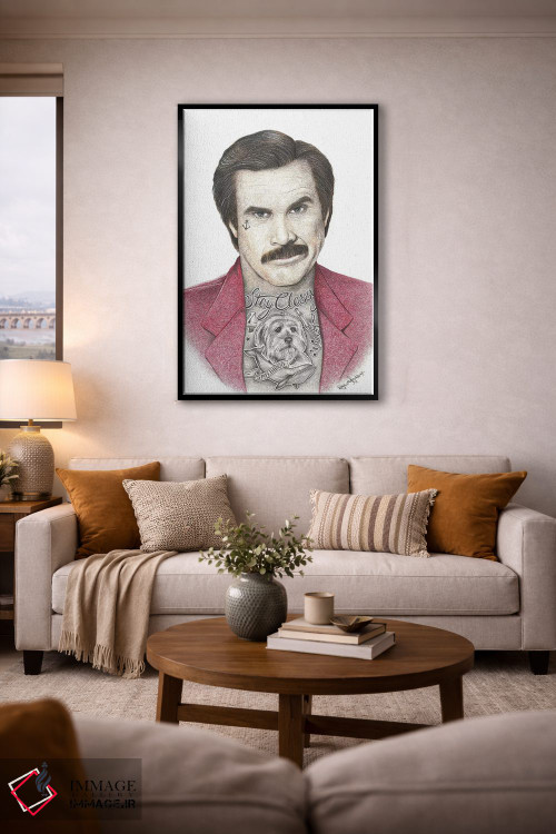 تابلو دکوراتیو گوینده اخبار اثر اینکد آیکونز - D6B