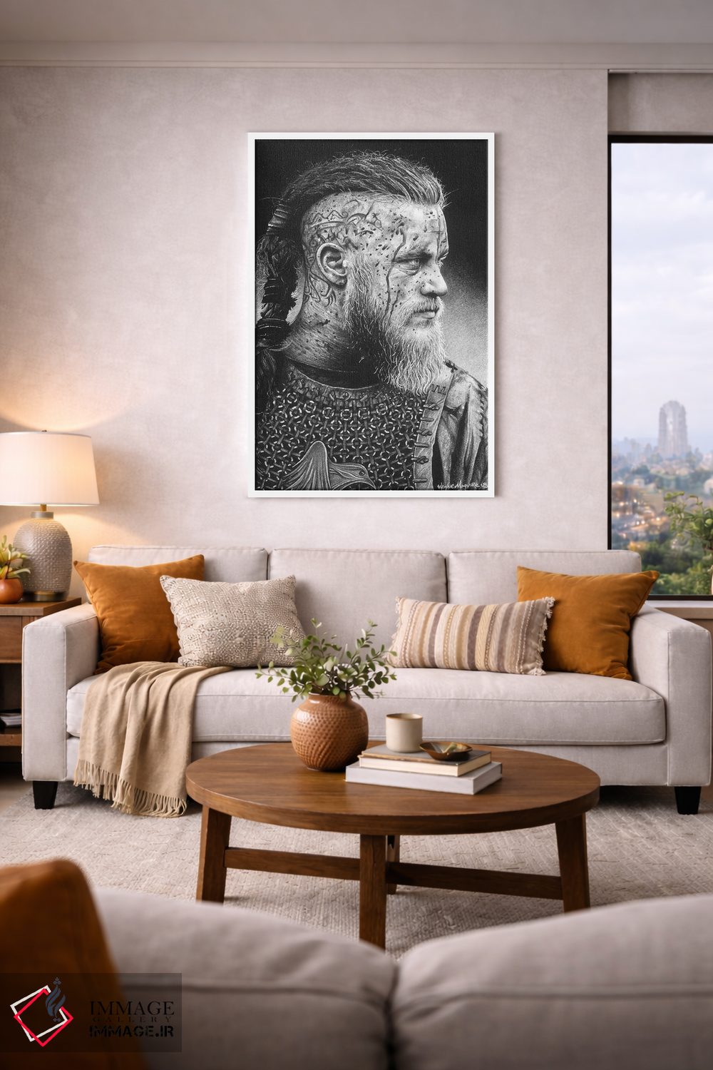 تابلو دکوراتیو رگنار اثر اینکد آیکونز - D4W