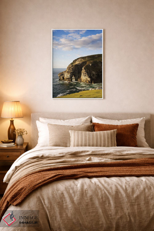 تابلو دکوراتیو دانفاناگی، شهرستان دانیگال، ایرلند؛ صخره دریایی ساحل… اثر ایریش ایمیج کالکشن - D6W