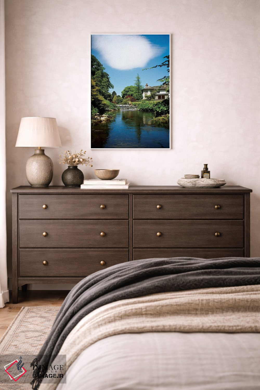 تابلو دکوراتیو باغ های مانت آشر، رودخانه وارترای، شهرستان ویکلو، ای… اثر ایریش ایمیج کالکشن - D2W