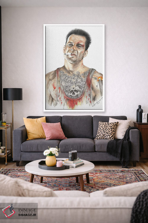 تابلو دکوراتیو جان سخت اثر اینکد آیکونز - D1W