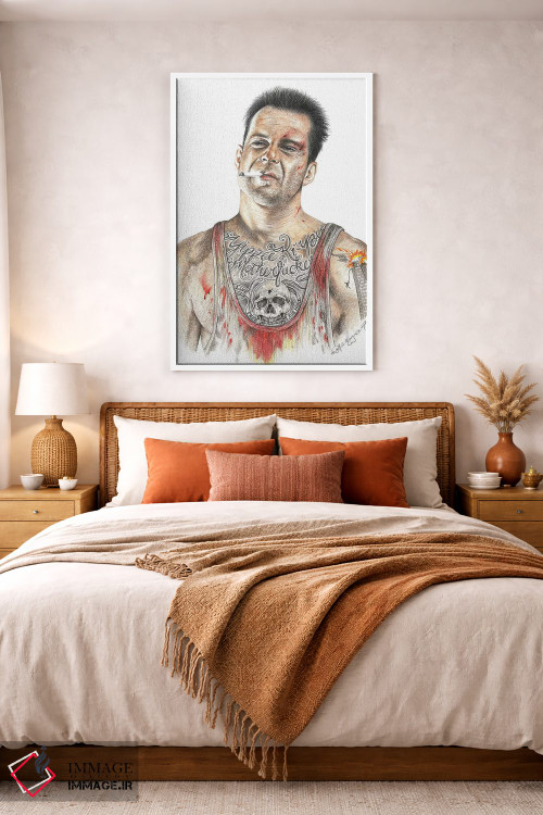 تابلو دکوراتیو جان سخت اثر اینکد آیکونز - D3W