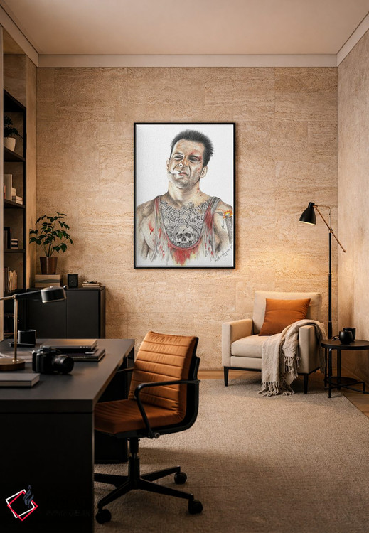 تابلو دکوراتیو جان سخت اثر اینکد آیکونز - D6B