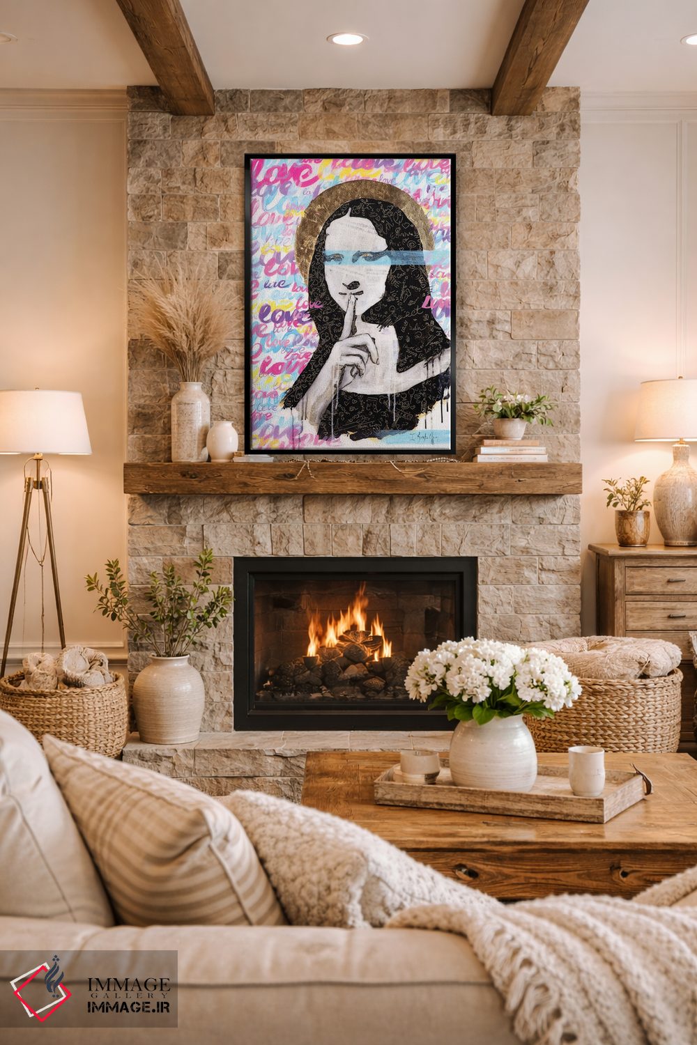 تابلو دکوراتیو راز مونـا اثر اینس کاپلون - D1B