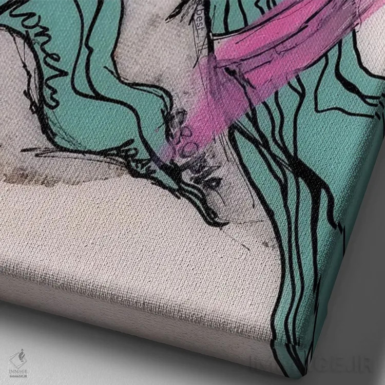 تابلو دکوراتیو تنها اثر اینس کاپلون - نمای نزدیک بافت بوم