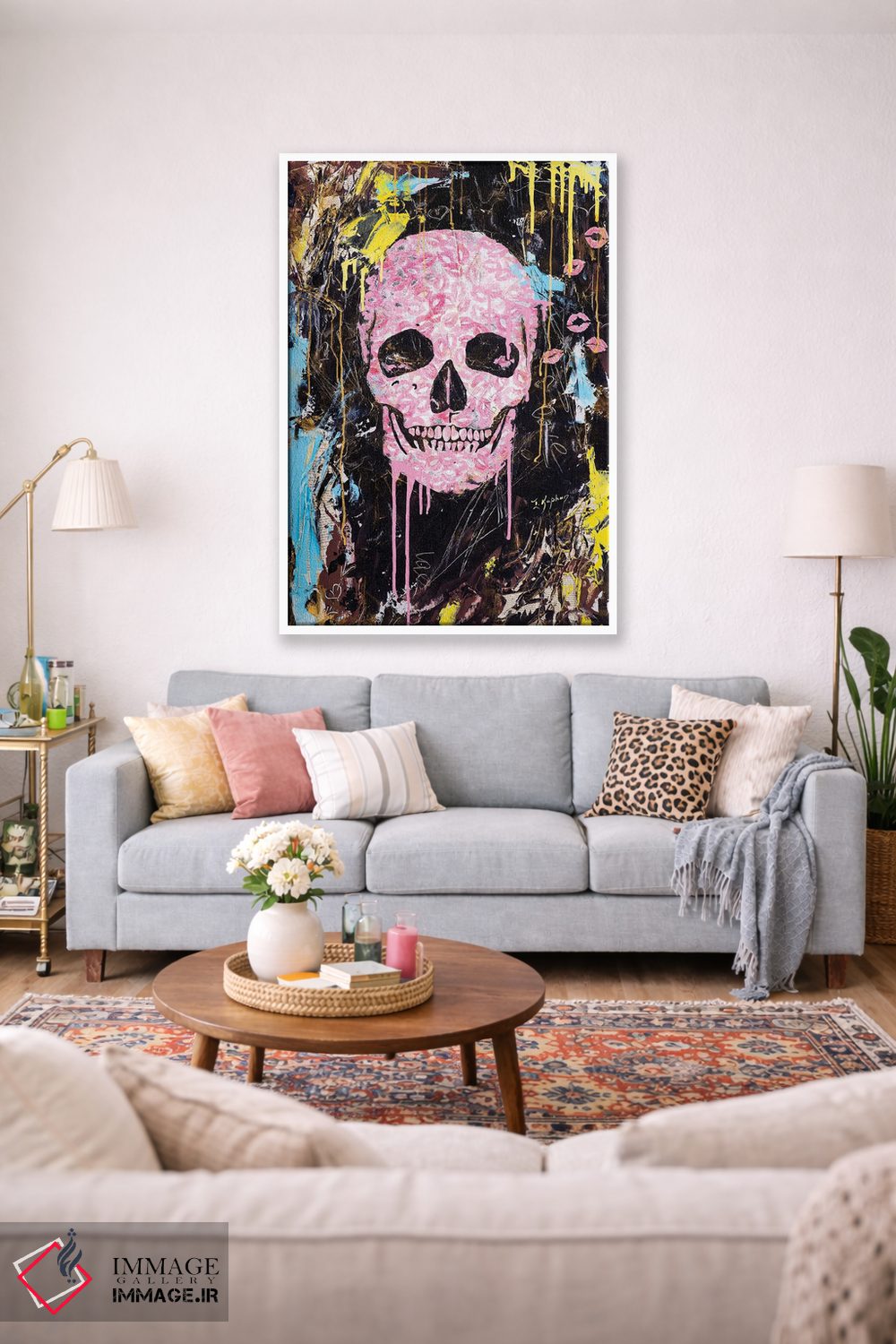 تابلو دکوراتیو بوسه جمجمه اثر اینس کاپلون - D1W