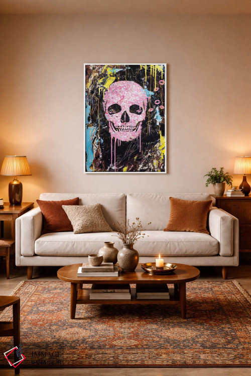 تابلو دکوراتیو بوسه جمجمه اثر اینس کاپلون - D2W