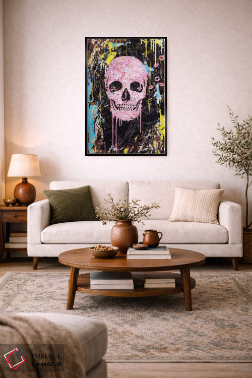 تابلو دکوراتیو بوسه جمجمه اثر اینس کاپلون - D3B