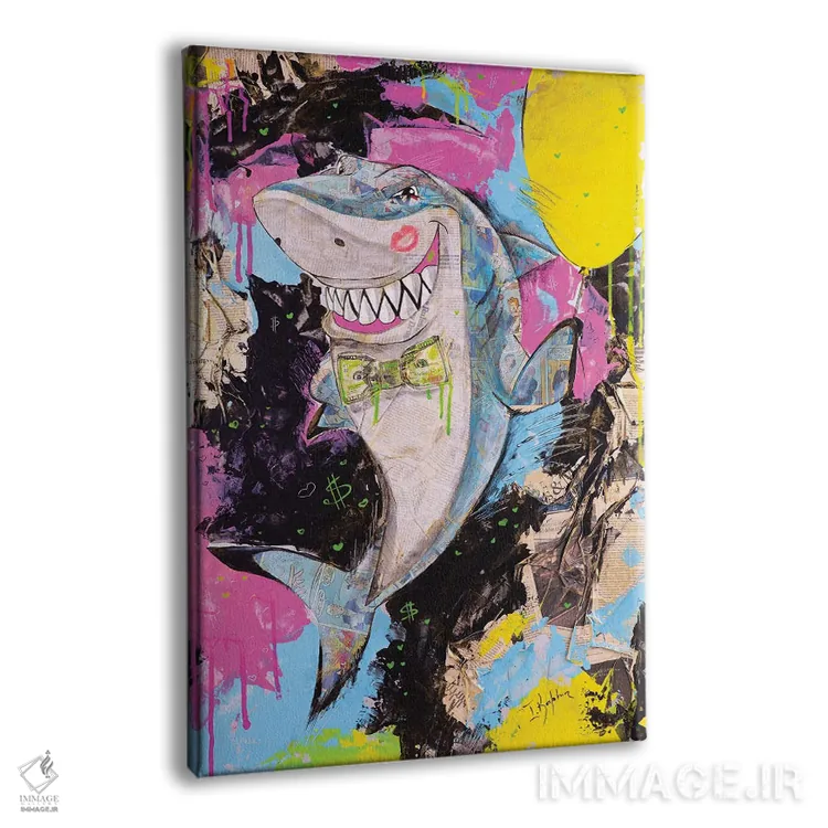 تابلو دکوراتیو کوسه اثر اینس کاپلون - نمای پرسپکتیو محصول