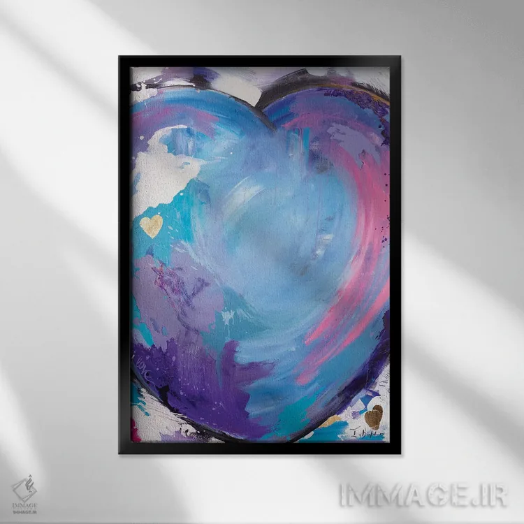 تابلو مدرن عشق بزرگ اثر اینس کاپلون - نمای قابدار مشکی