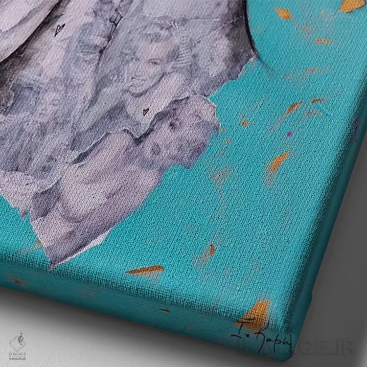 تابلو دکوراتیو نقص شگفت انگیز I اثر اینس کاپلون - نمای نزدیک بافت بوم