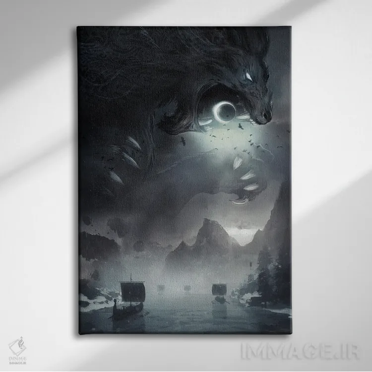 تابلو دکوراتیو راگناروک در راه است اثر ایکارونا - نمای روبهرو روی دیوار