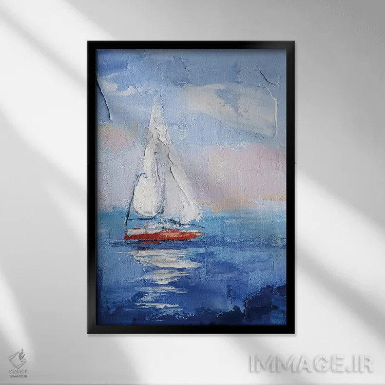 تابلو دکوراتیو در سواحل دور اثر ایرینا خورت - نمای قابدار مشکی