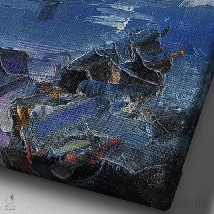 تابلو دکوراتیو فانوس دریایی پورتلند هد اثر ایرینا خورت - نمای نزدیک بافت بوم