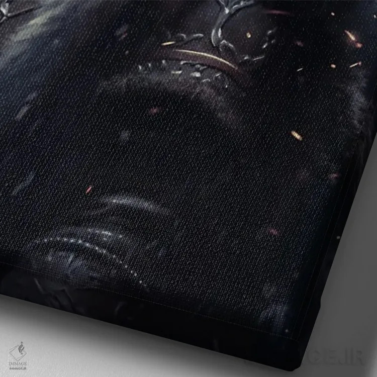 تابلو دکوراتیو جنگجوی برزرکر اثر ایکارونا - نمای نزدیک بافت بوم