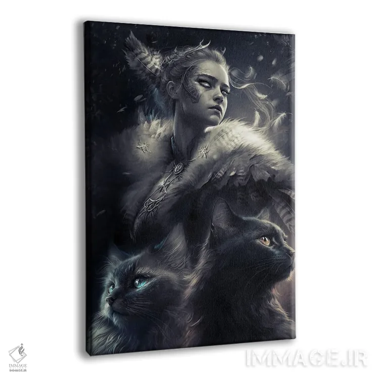 تابلو دکوراتیو الهه فرییا اثر ایکارونا - نمای پرسپکتیو محصول