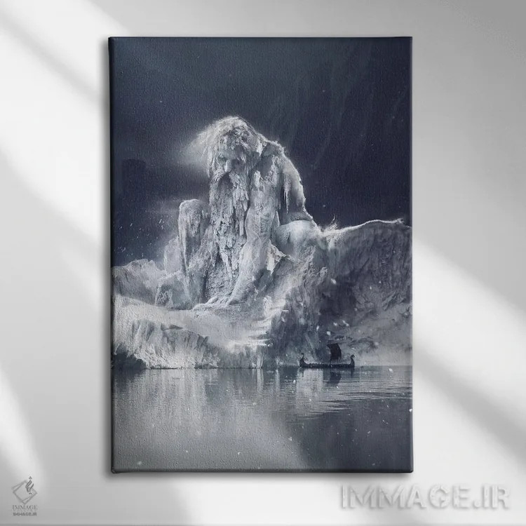 تابلو دکوراتیو یوتون غول یخی اثر ایکارونا - نمای روبهرو روی دیوار