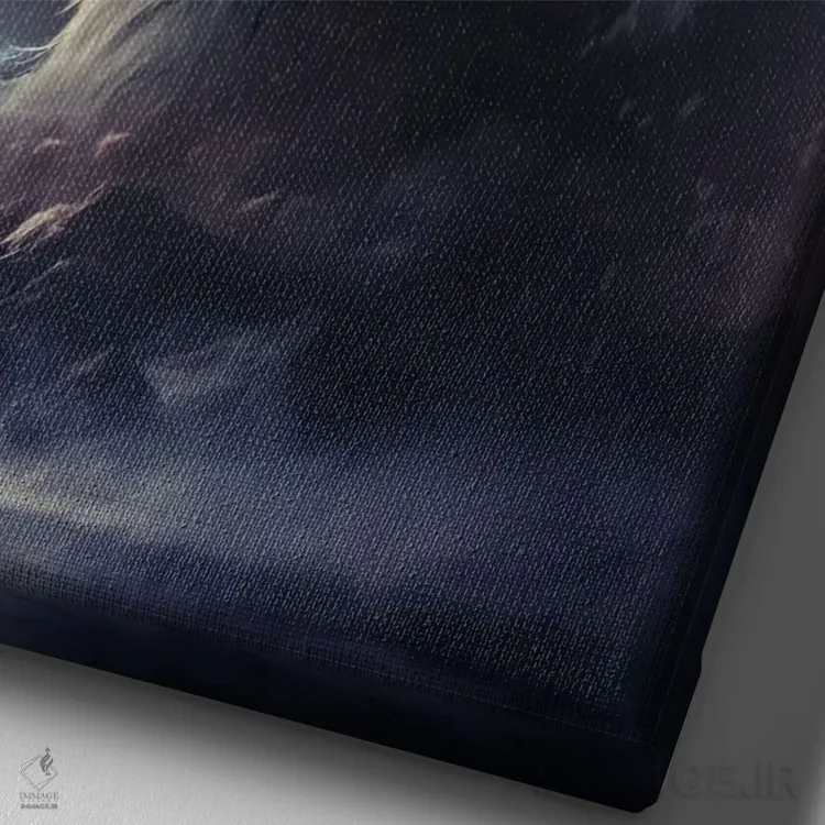 تابلو دکوراتیو اسکول و هاتی اثر ایکارونا - نمای نزدیک بافت بوم