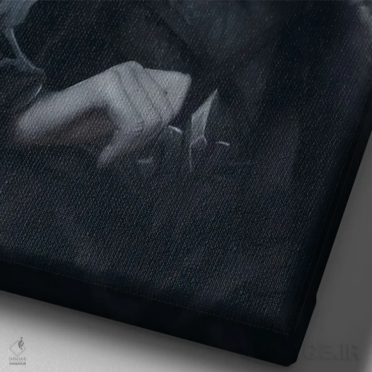 تابلو دکوراتیو اسکادی، الهه شکار اثر ایکارونا - نمای نزدیک بافت بوم