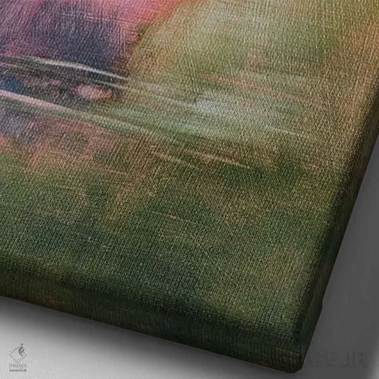 تابلو دکوراتیو تاملات اثر ایرینا خورت - نمای نزدیک بافت بوم