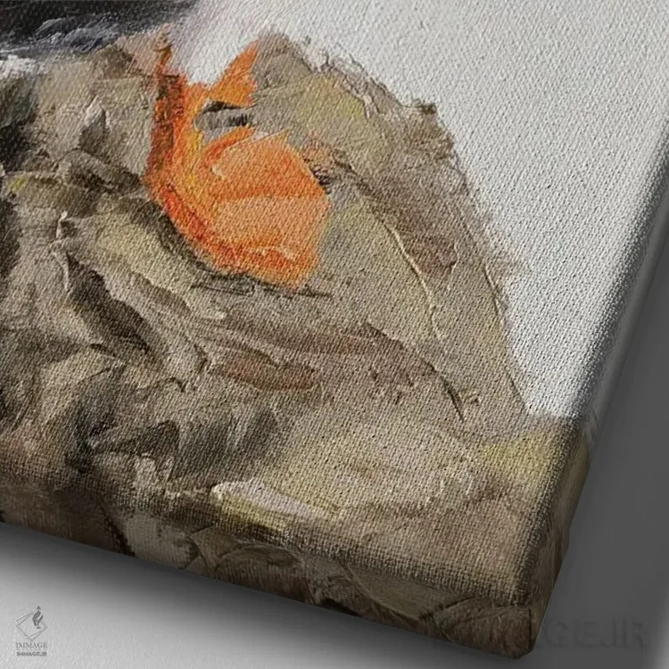 تابلو دکوراتیو به سوی باد اثر ایرینا خورت - نمای نزدیک بافت بوم