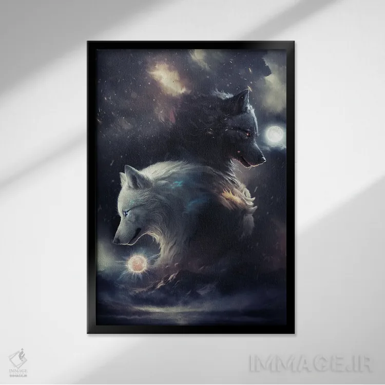 تابلو دکوراتیو اسکول و هاتی اثر ایکارونا - نمای قابدار مشکی