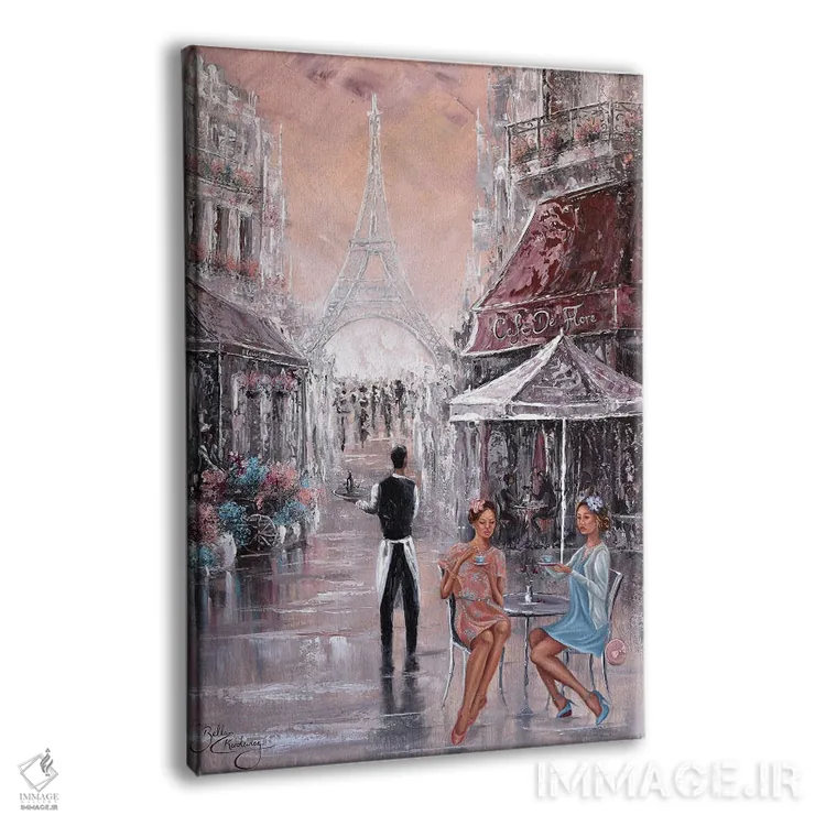 تابلو دکوراتیو Paris,گپ و گفت، پاریس اثر ایزابیلا کارولویچ - نمای پرسپکتیو محصول