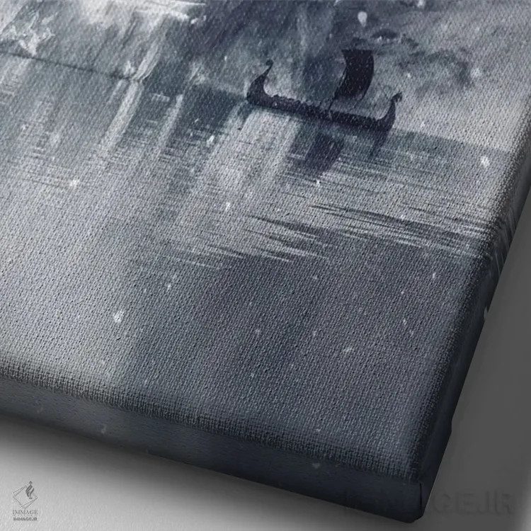 تابلو دکوراتیو یوتون غول یخی اثر ایکارونا - نمای نزدیک بافت بوم