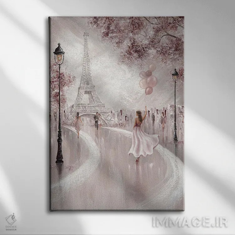 تابلو دکوراتیو Parisian Dreams,سرخ شده، رویاهای پاریسی اثر ایزابیلا کارولویچ - نمای روبهرو روی دیوار