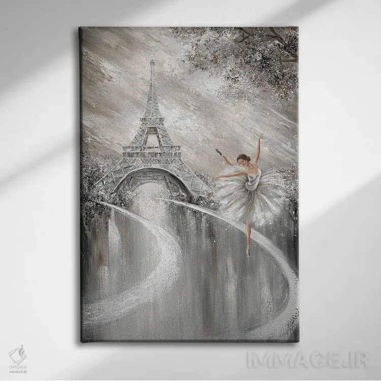 تابلو دکوراتیو Paris Flair,پیچ وتاب توتو، جلوه پاریس اثر ایزابیلا کارولویچ - نمای روبهرو روی دیوار