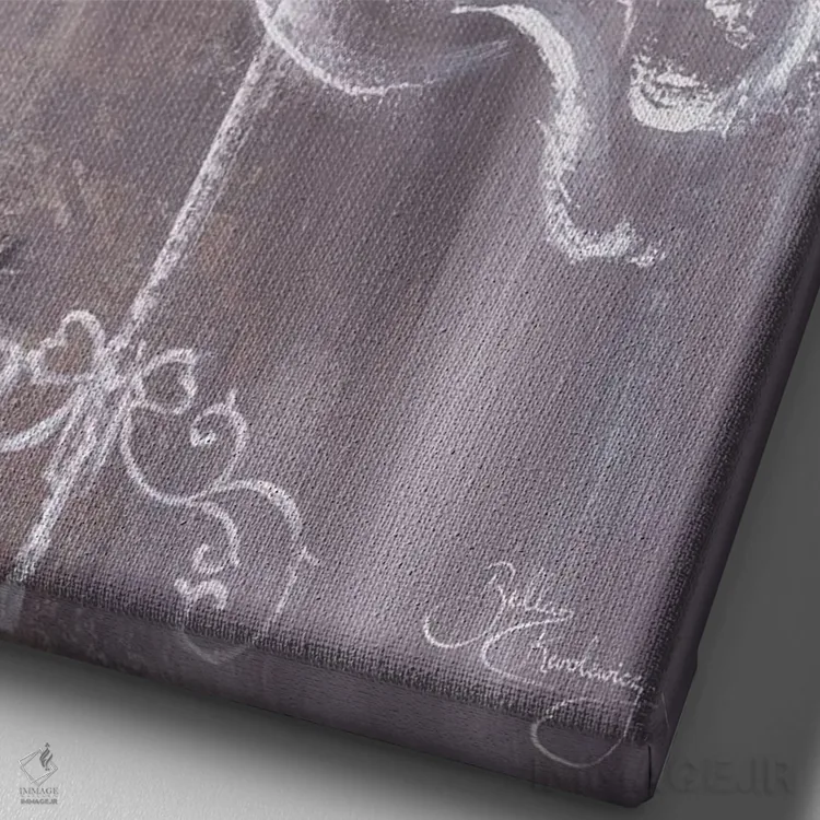 تابلو دکوراتیو مد سنتی وینتیج اثر ایزابیلا کارولویچ - نمای نزدیک بافت بوم