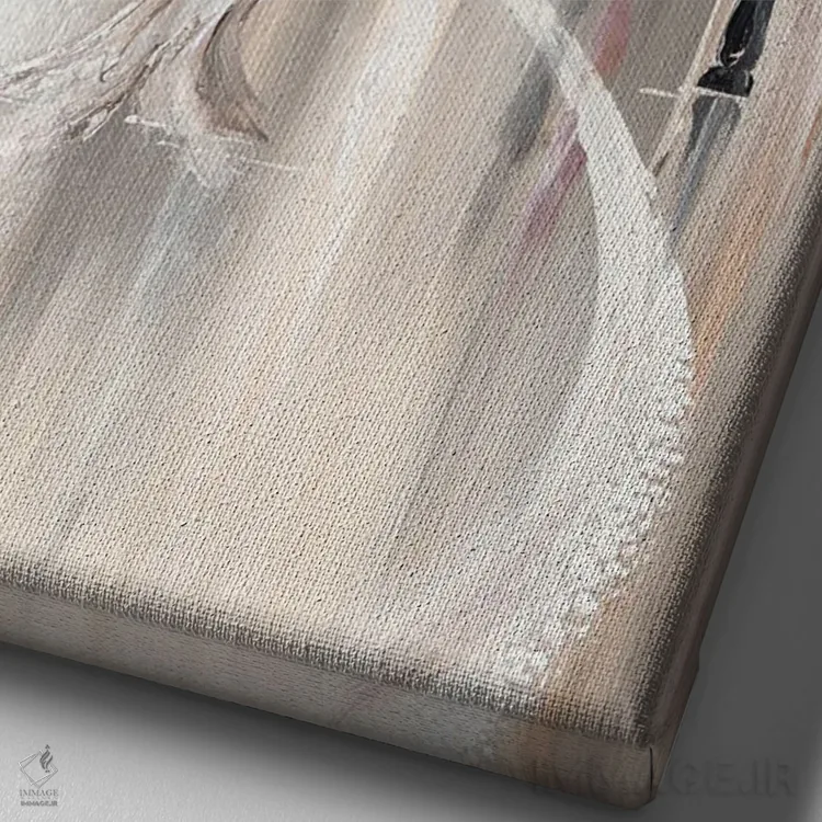 تابلو دکوراتیو پاریس باشکوه اثر ایزابیلا کارولویچ - نمای نزدیک بافت بوم