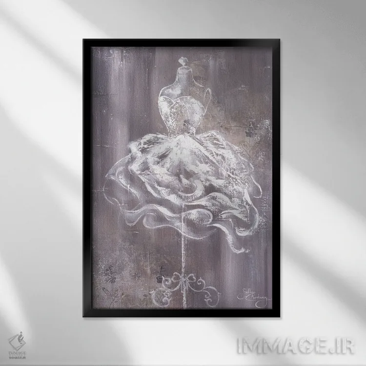 تابلو دکوراتیو مد سنتی وینتیج اثر ایزابیلا کارولویچ - نمای قابدار مشکی