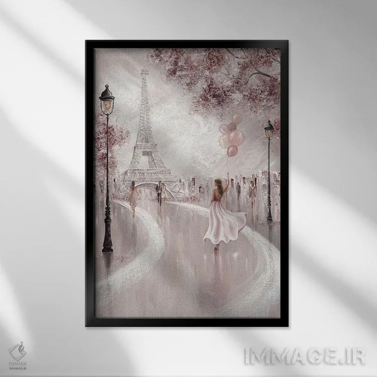 تابلو دکوراتیو Parisian Dreams,سرخ شده، رویاهای پاریسی اثر ایزابیلا کارولویچ - نمای قابدار مشکی