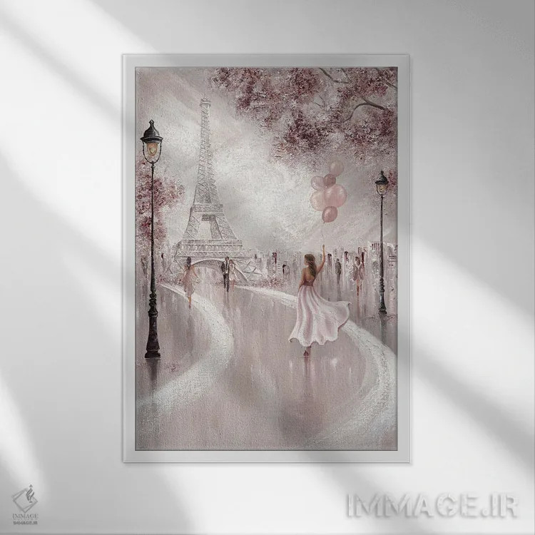 تابلو دکوراتیو Parisian Dreams,سرخ شده، رویاهای پاریسی اثر ایزابیلا کارولویچ - نمای قابدار سفید