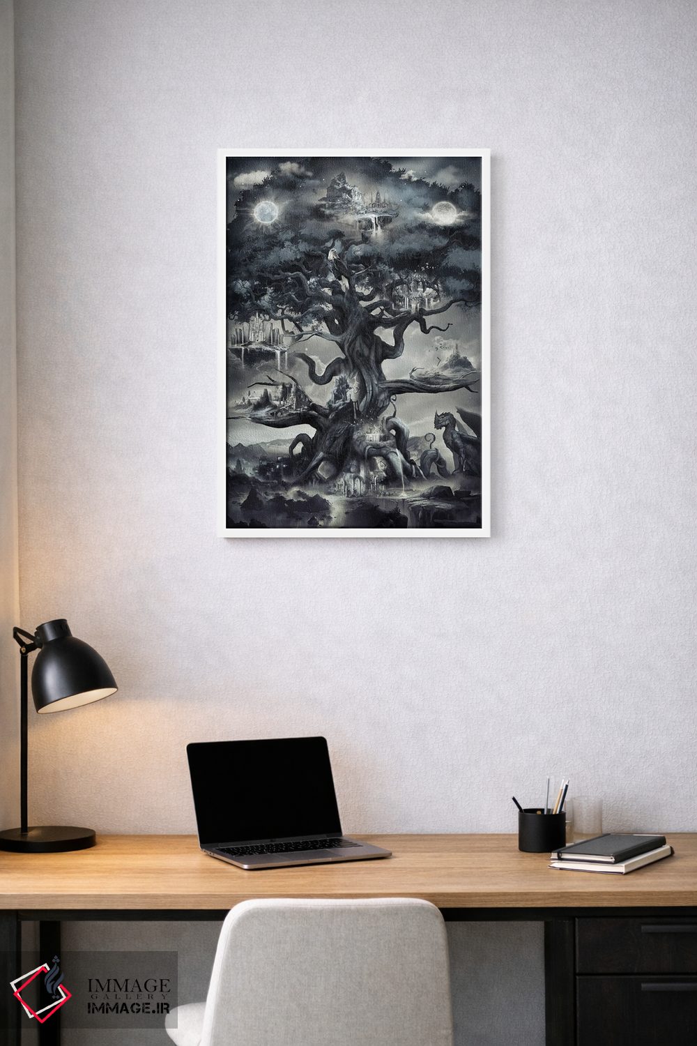 تابلو دکوراتیو ایگدراسیل درخت جهان نورس اثر ایکارونا - D1W