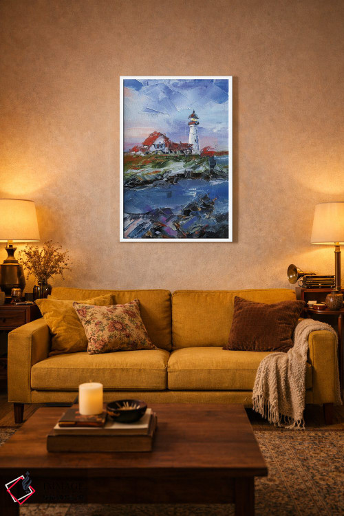 تابلو دکوراتیو فانوس دریایی پورتلند هد اثر ایرینا خورت - D2W