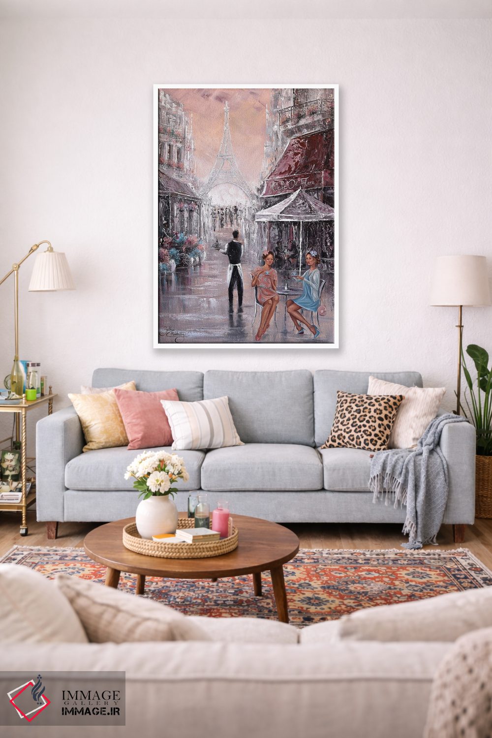 تابلو دکوراتیو Paris,گپ و گفت، پاریس اثر ایزابیلا کارولویچ - D1W