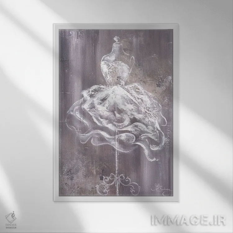 تابلو دکوراتیو مد سنتی وینتیج اثر ایزابیلا کارولویچ - نمای قابدار سفید