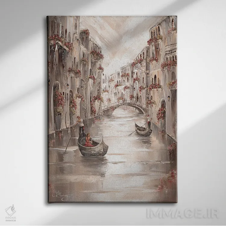 تابلو دکوراتیو Venice Charm,آرامش زیبا، جذابیت ونیز اثر ایزابیلا کارولویچ - نمای روبهرو روی دیوار