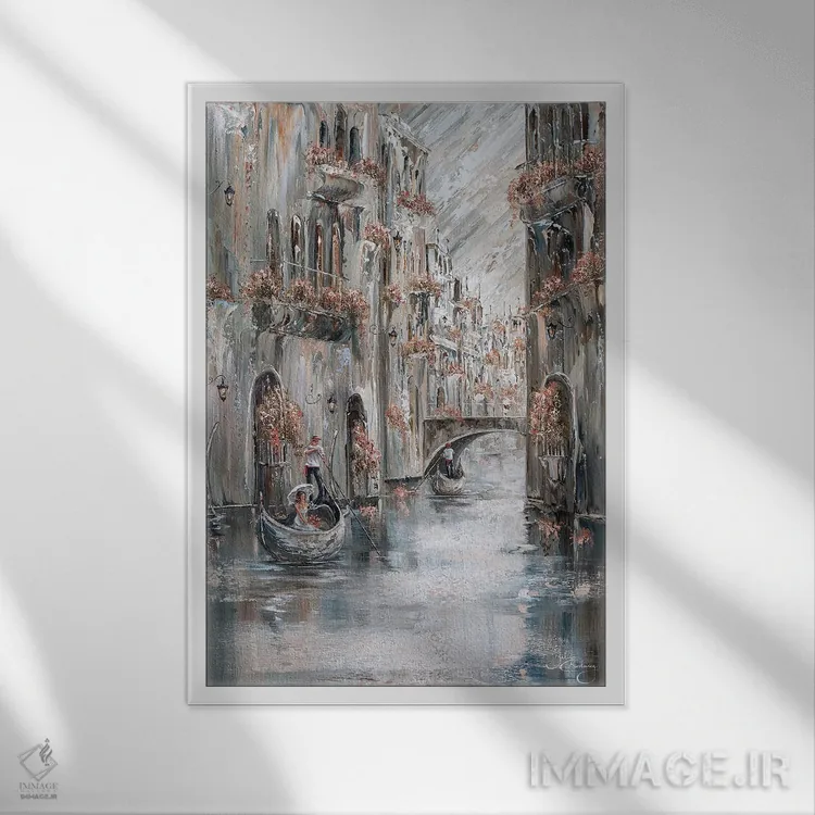 تابلو دکوراتیو Venice Charm,سفر، جذابیت ونیز اثر ایزابیلا کارولویچ - نمای قابدار سفید