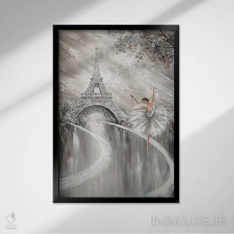 تابلو دکوراتیو Paris Flair,پیچ وتاب توتو، جلوه پاریس اثر ایزابیلا کارولویچ - نمای قابدار مشکی