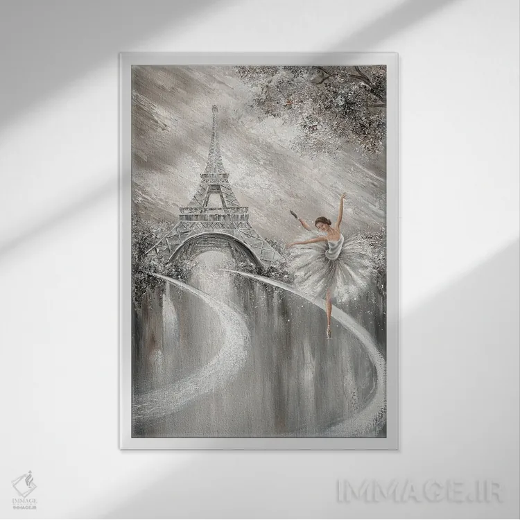 تابلو دکوراتیو Paris Flair,پیچ وتاب توتو، جلوه پاریس اثر ایزابیلا کارولویچ - نمای قابدار سفید