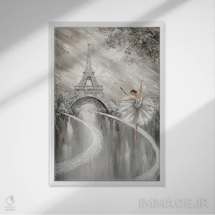 تابلو دکوراتیو Paris Flair,پیچ وتاب توتو، جلوه پاریس اثر ایزابیلا کارولویچ - نمای قابدار سفید