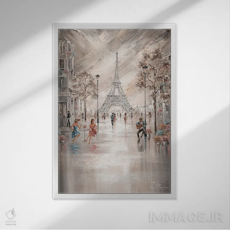 تابلو دکوراتیو شکوفه های چای شیرین اثر ایزابیلا کارولویچ - نمای قابدار سفید