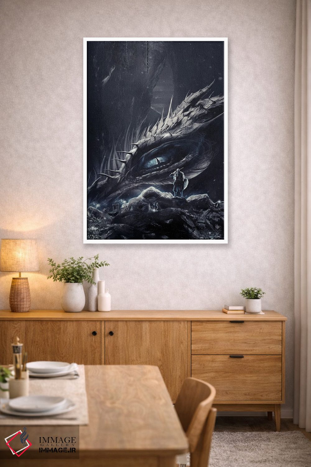 تابلو دکوراتیو سیگرد و فافنیر ملاقات می کنند اثر ایکارونا - D4W