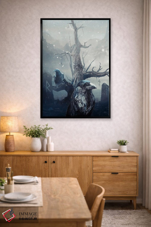 تابلو دکوراتیو هوگین و مونین کلاغ های نورس اثر ایکارونا - D6B