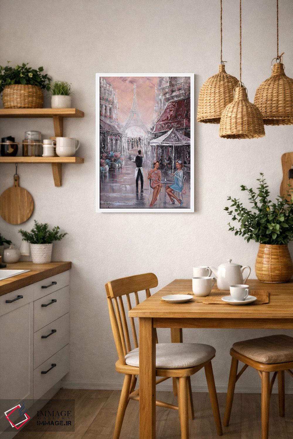 تابلو دکوراتیو Paris,گپ و گفت، پاریس اثر ایزابیلا کارولویچ - D3W